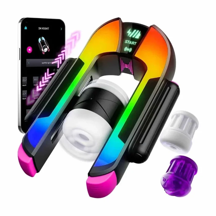 XT17: Adjustable Stroke Male Masturbator with RGB Lighting & APP Control – Ultimate Thrusting Pleasure